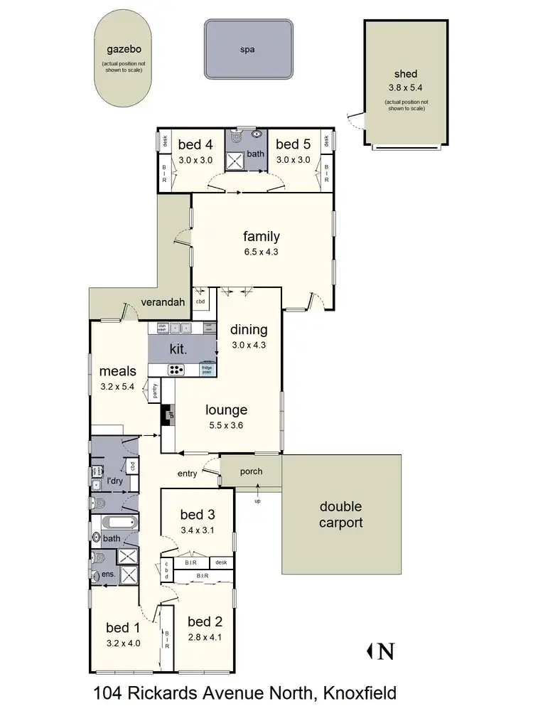 Floorplan of Homely house listing, 104 Rickards Avenue, Knoxfield VIC 3180