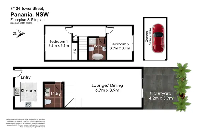 Floorplan of Homely townhouse listing, 7/134 Tower Street, Panania NSW 2213