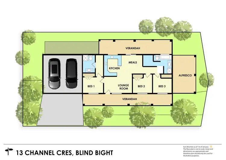 Floorplan of Homely house listing, 13 Channel Crescent, Blind Bight VIC 3980