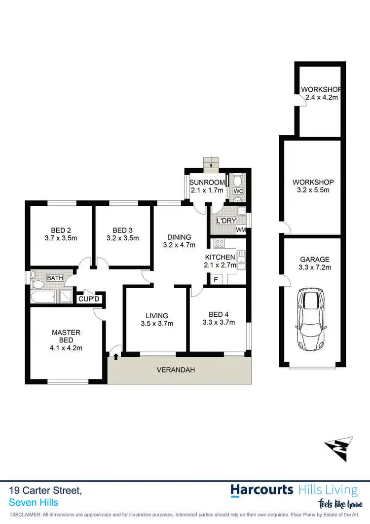 Floorplan of Homely house listing, 19 Carter Street, Seven Hills NSW 2147