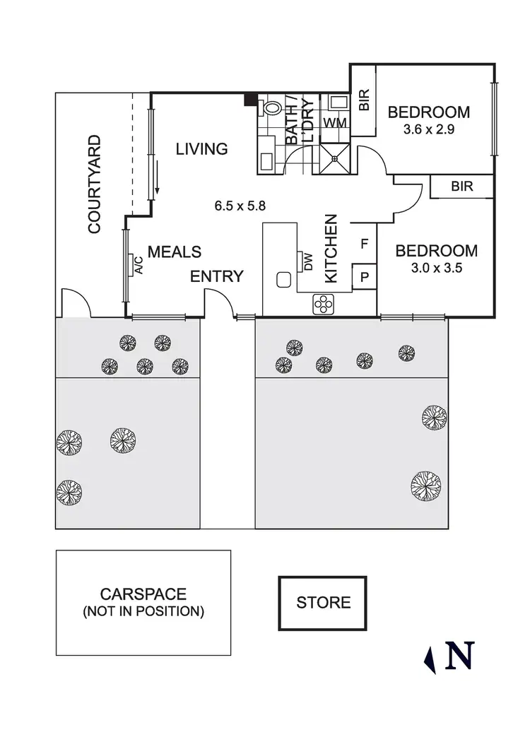 Floorplan of Homely apartment listing, 1/2 Hudson Street, Coburg VIC 3058