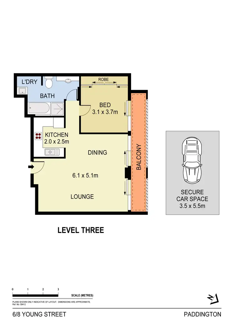 Floorplan of Homely apartment listing, 6/8 Young Street, Paddington NSW 2021