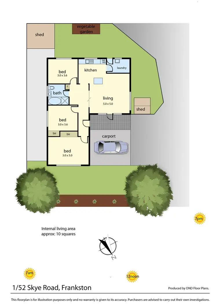 Floorplan of Homely townhouse listing, 1/52 Skye Road, Frankston VIC 3199