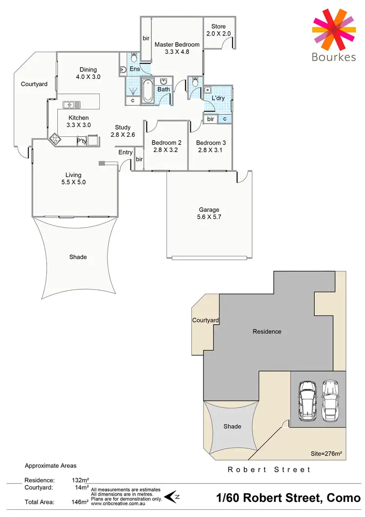 Floorplan of Homely villa listing, 1/60 Robert Street, Como WA 6152