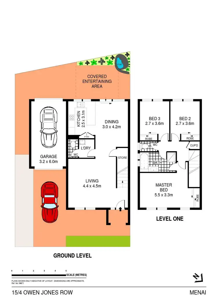 Floorplan of Homely townhouse listing, 15/4 Owen Jones Row, Menai NSW 2234