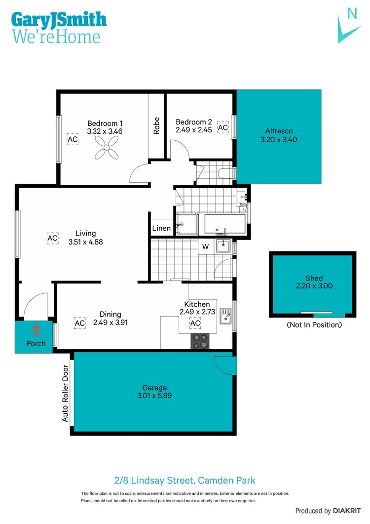 Floorplan of Homely unit listing, 2/8 Lindsay Street, Camden Park SA 5038