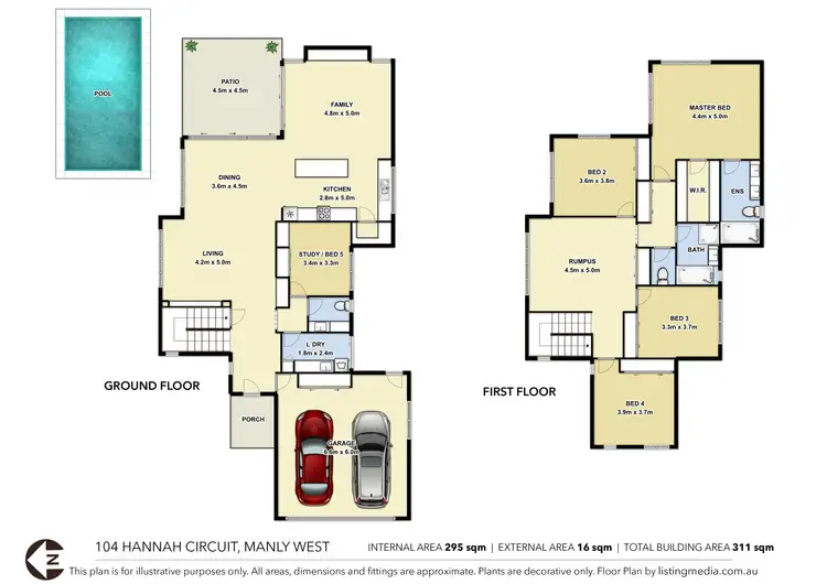 Floorplan of Homely house listing, 104 Hannah Circuit, Manly West QLD 4179