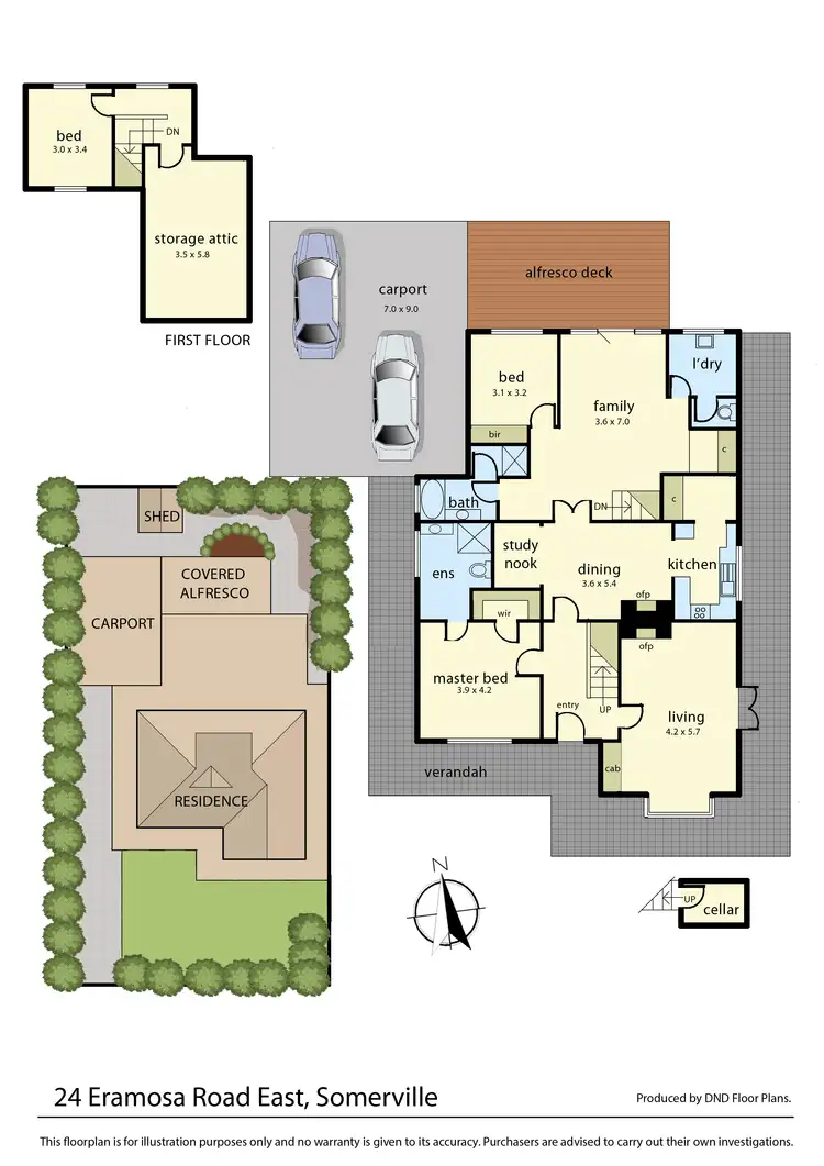 Floorplan of Homely house listing, 24 Eramosa Road East, Somerville VIC 3912