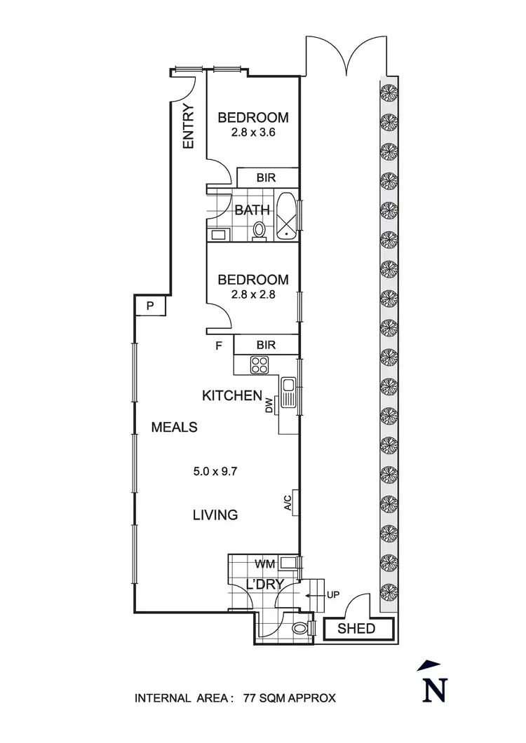 Floorplan of Homely unit listing, 6/99 Major. Road, Fawkner VIC 3060