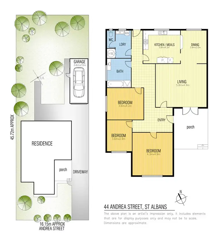 Floorplan of Homely house listing, 44 Andrea Street, St Albans VIC 3021