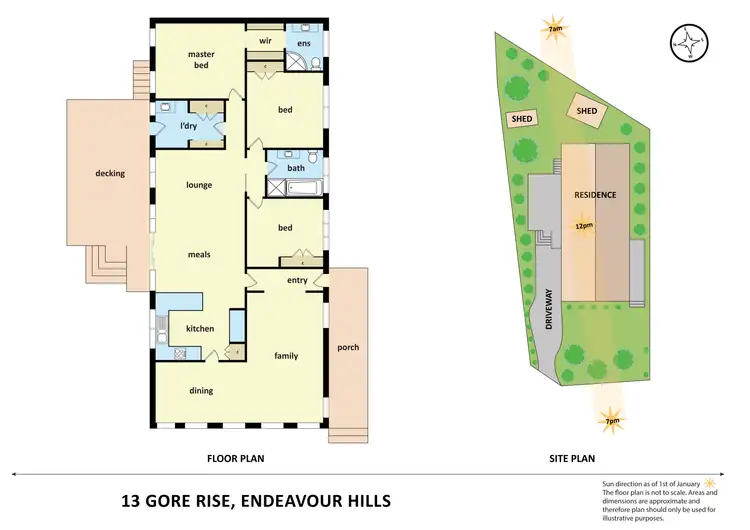 Floorplan of Homely house listing, 13 Gore Rise, Endeavour Hills VIC 3802