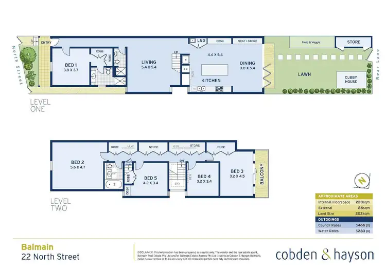 Floorplan of Homely house listing, 22 North Street, Balmain NSW 2041