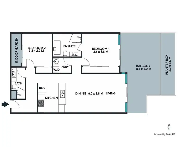 Floorplan of Homely apartment listing, 1/301-303 Condamine Street, Manly Vale NSW 2093