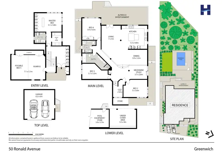 Floorplan of Homely house listing, 50 Ronald Avenue, Greenwich NSW 2065