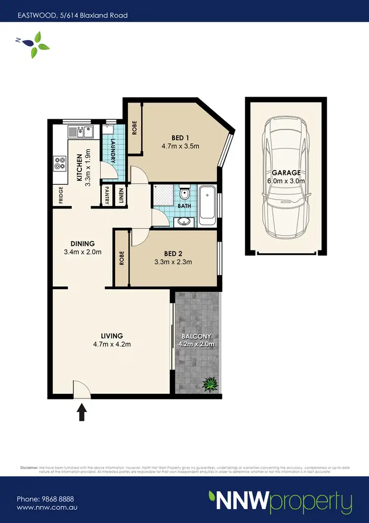 Floorplan of Homely apartment listing, 5/614 Blaxland Road, Eastwood NSW 2122