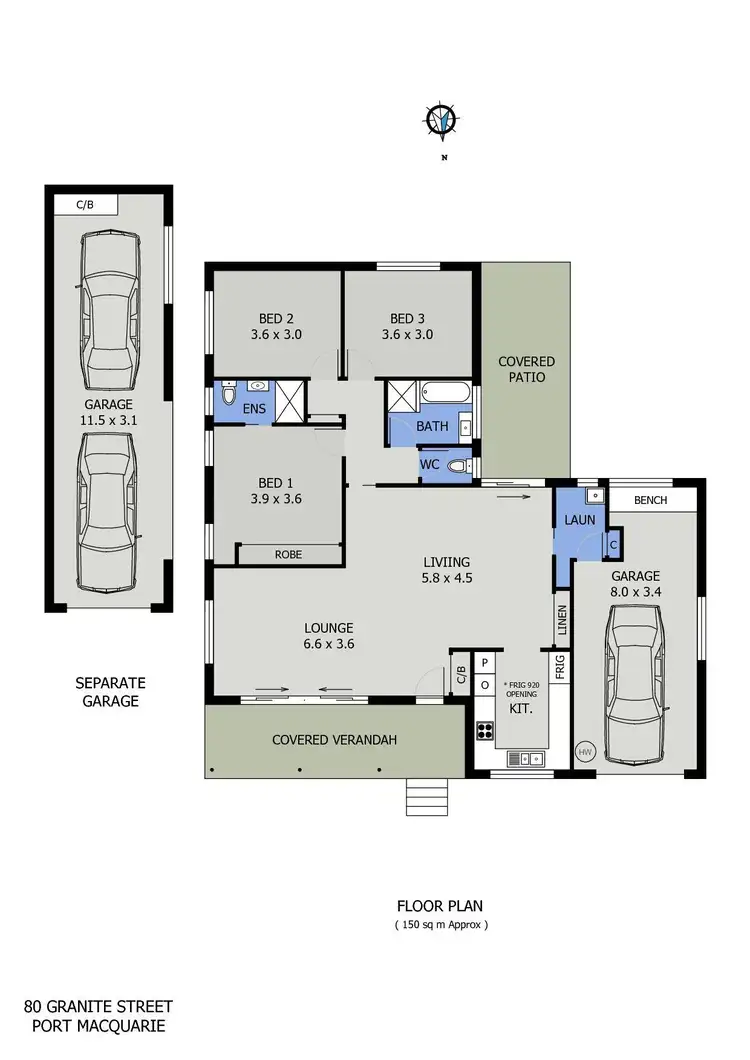 Floorplan of Homely house listing, 80 Granite Street, Port Macquarie NSW 2444
