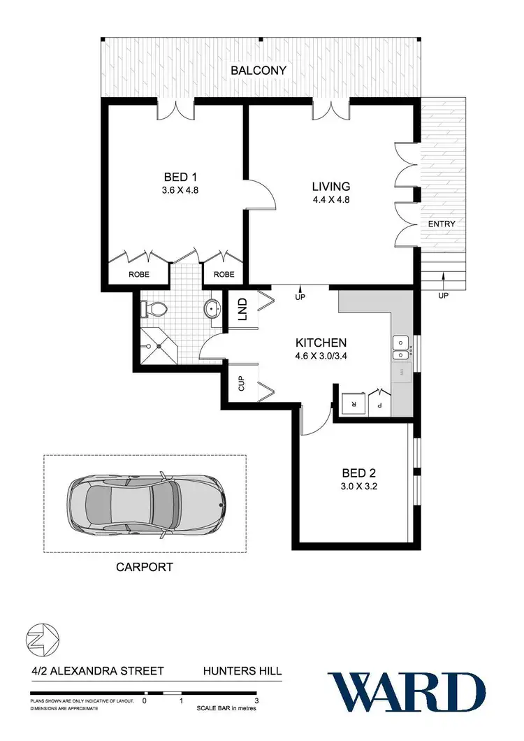 Floorplan of Homely apartment listing, 4/2 Alexandra Street, Hunters Hill NSW 2110