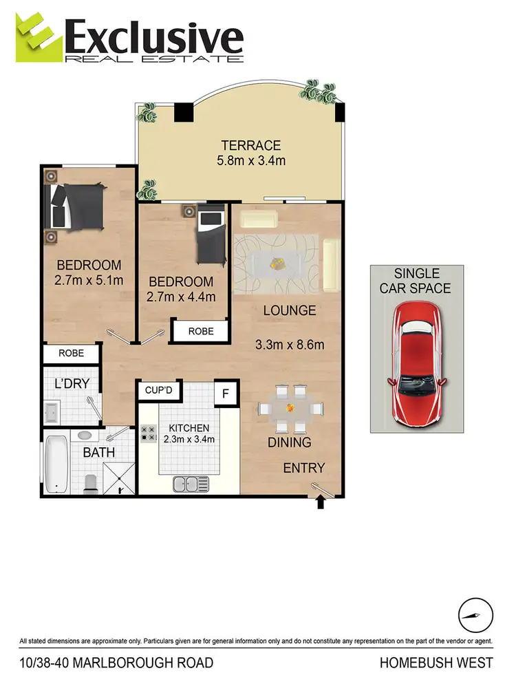 Floorplan of Homely unit listing, 10/38-40 Marlborough Road, Homebush West NSW 2140
