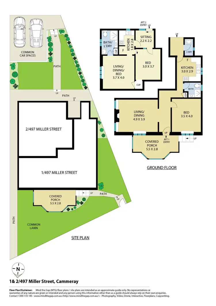 Floorplan of Homely house listing, 1&2/497 Miller Street, Cammeray NSW 2062