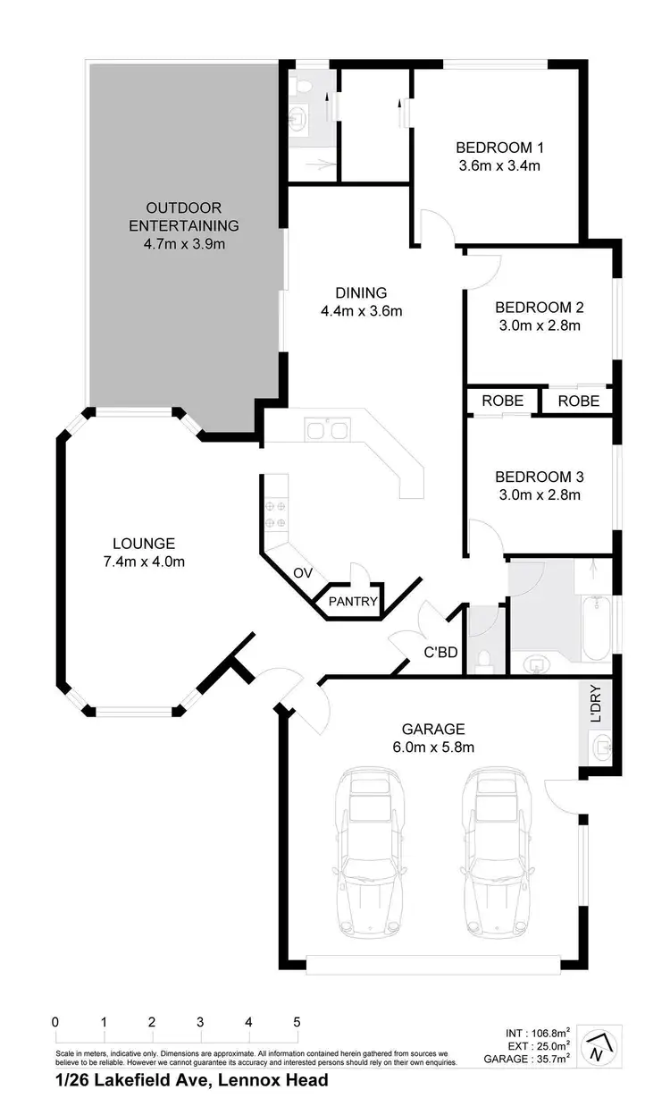 Floorplan of Homely house listing, 1/26 Lakefield Avenue, Lennox Head NSW 2478