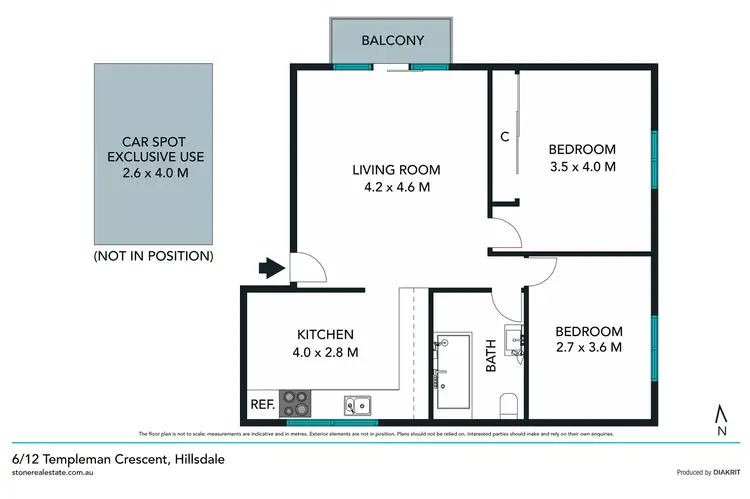 Floorplan of Homely apartment listing, 6/12 Templeman Crescent, Hillsdale NSW 2036