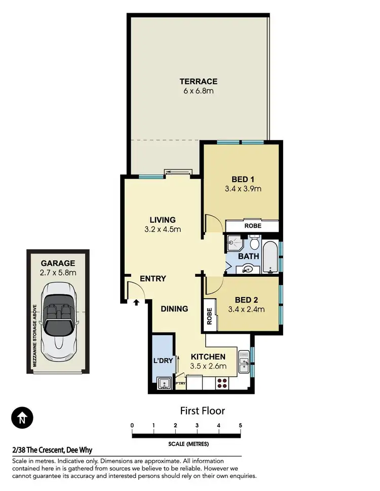Floorplan of Homely unit listing, 2/38 The Crescent, Dee Why NSW 2099