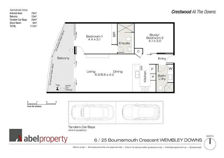 Floorplan of Homely apartment listing, 6/25 Bournemouth Crescent, Wembley Downs WA 6019