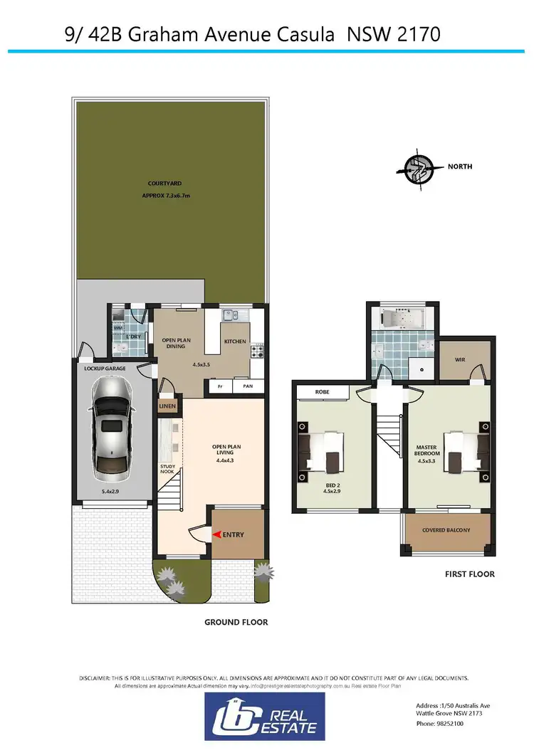 Floorplan of Homely townhouse listing, 9/42B Graham Avenue, Casula NSW 2170