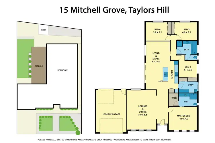 Floorplan of Homely house listing, 15 Mitchell Grove, Taylors Hill VIC 3037