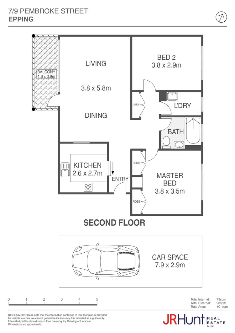 Floorplan of Homely apartment listing, 7/9 Pembroke Street, Epping NSW 2121