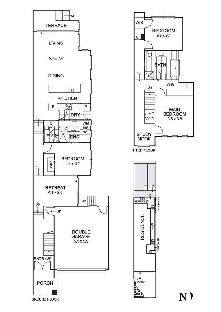 Floorplan of Homely townhouse listing, 117A Glenvale Road, Donvale VIC 3111
