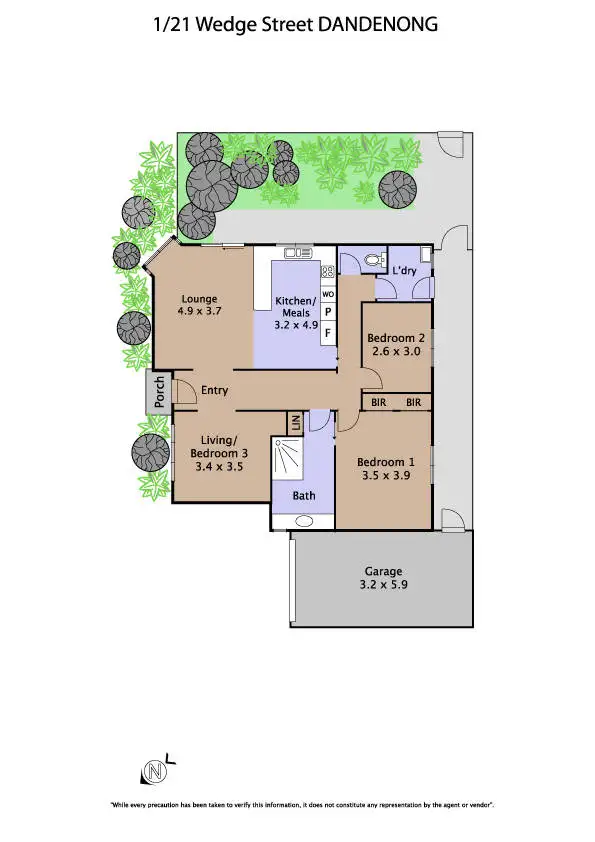 Floorplan of Homely unit listing, 1/21 Wedge Street, Dandenong VIC 3175
