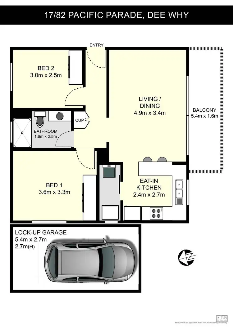 Floorplan of Homely apartment listing, 17/82 Pacific Parade, Dee Why NSW 2099