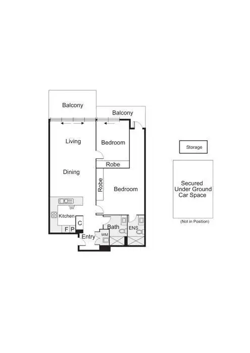 Floorplan of Homely apartment listing, 105/356 Barkly Street, Elwood VIC 3184