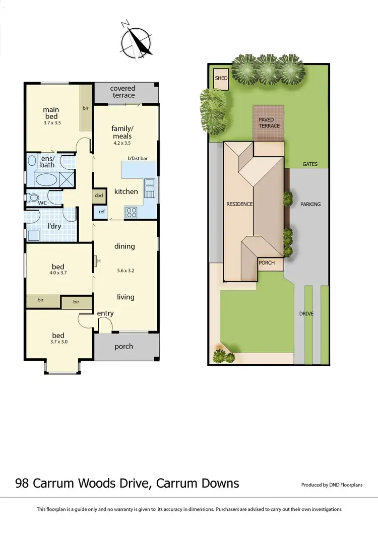 Floorplan of Homely house listing, 98 Carrum Woods Drive, Carrum Downs VIC 3201