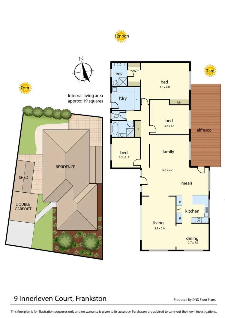 Floorplan of Homely house listing, 9 Innerleven Court, Frankston VIC 3199