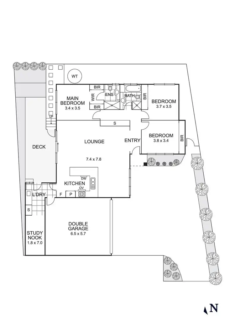 Floorplan of Homely unit listing, 2/334 Thompsons Road, Templestowe Lower VIC 3107