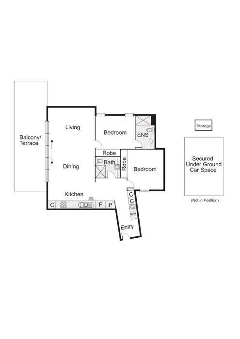 Floorplan of Homely apartment listing, 210/182 Barkly Street, St Kilda VIC 3182