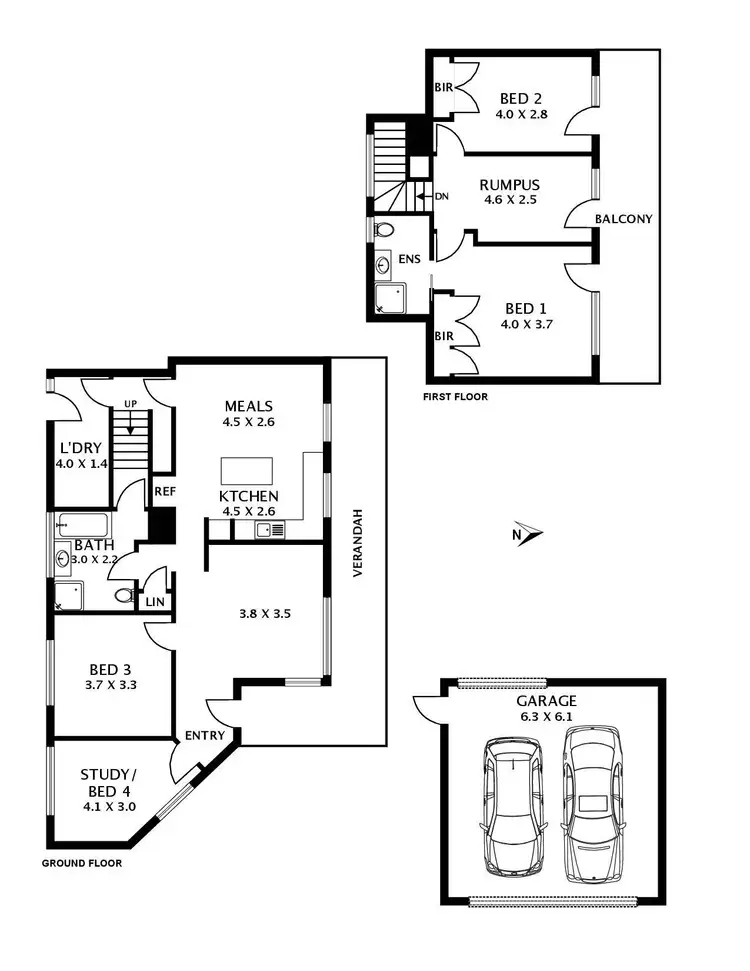 Floorplan of Homely house listing, 1/76 Anderson Road, Sunbury VIC 3429
