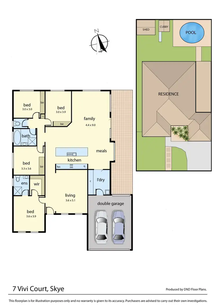 Floorplan of Homely house listing, 7 Vivi Court, Skye VIC 3977
