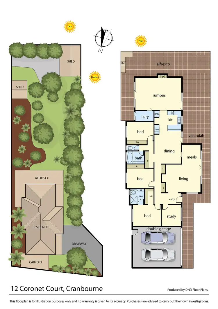 Floorplan of Homely house listing, 12 Coronet Court, Cranbourne VIC 3977