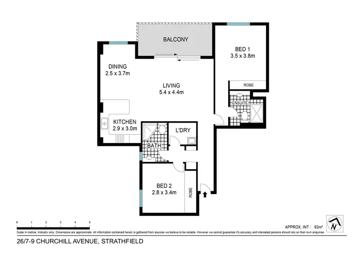 Floorplan of Homely apartment listing, 26/7-9 Churchill Avenue, Strathfield NSW 2135
