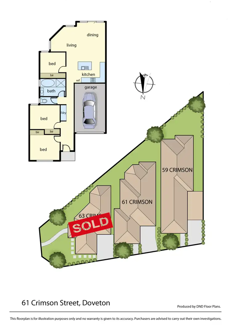 Floorplan of Homely house listing, 61 Crimson Drive, Doveton VIC 3177