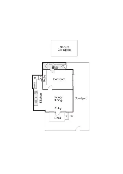 Floorplan of Homely apartment listing, 2/48 Tennyson Street, Elwood VIC 3184