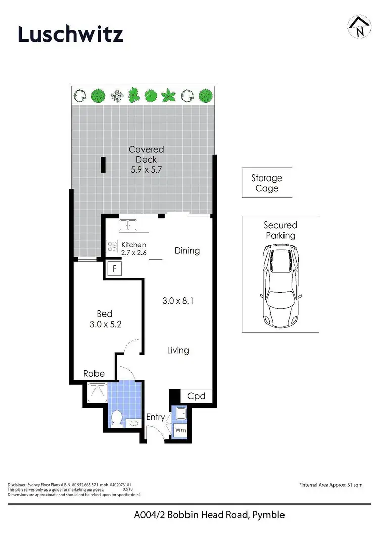 Floorplan of Homely unit listing, A004/2 Bobbin Head Road, Pymble NSW 2073