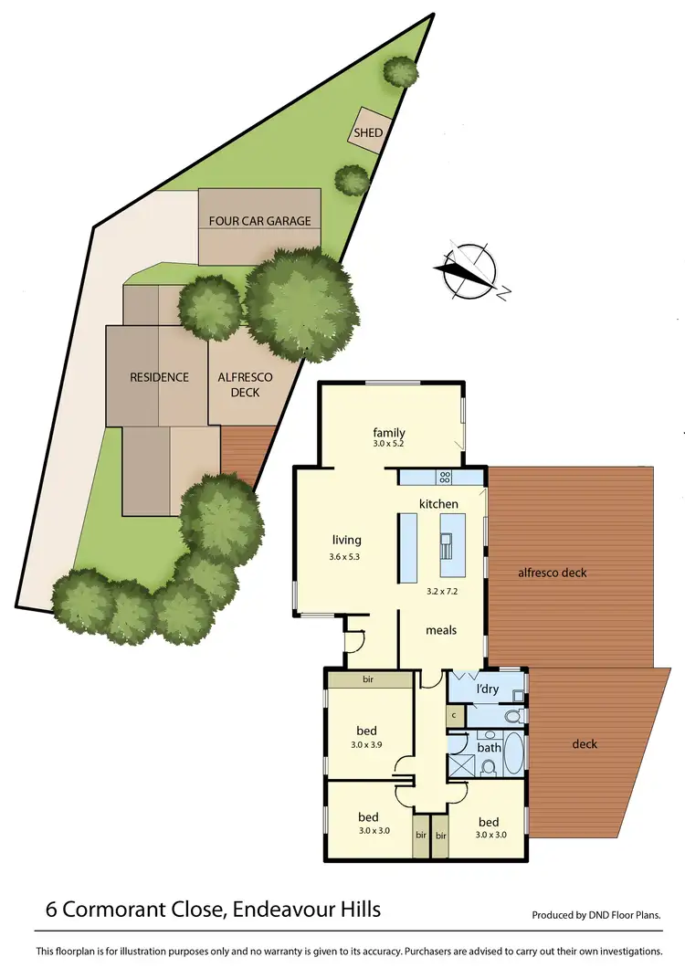 Floorplan of Homely house listing, 6 Cormorant Close, Endeavour Hills VIC 3802