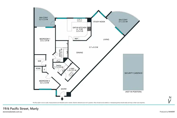 Floorplan of Homely apartment listing, 19/6-12 Pacific Street, Manly NSW 2095