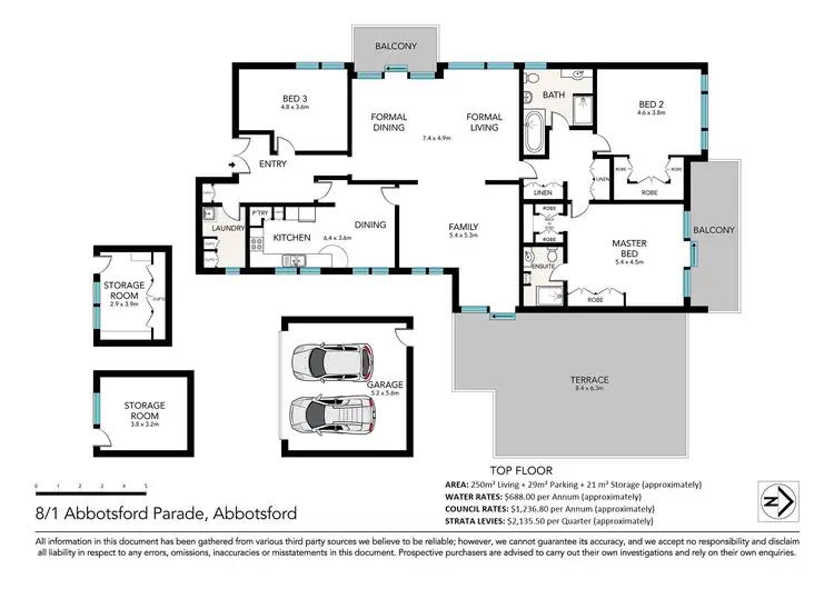 Floorplan of Homely apartment listing, 8/1-5 Abbotsford Parade, Abbotsford NSW 2046