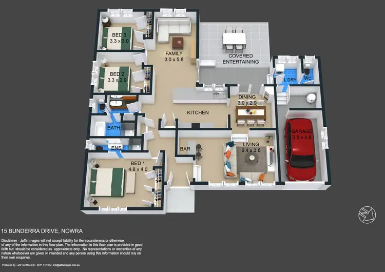 Floorplan of Homely house listing, 15 Bunderra Drive, Nowra NSW 2541