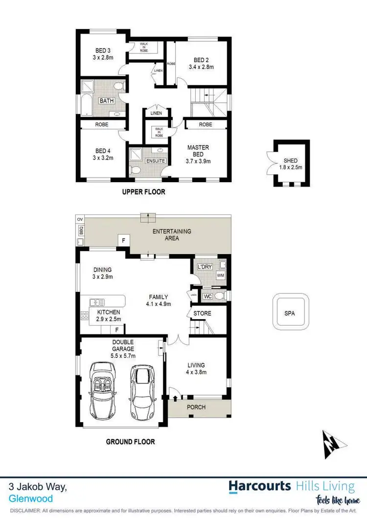 Floorplan of Homely house listing, 3 Jakob Way, Glenwood NSW 2768
